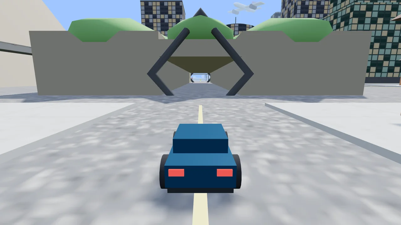 Heading into the mountain tunnel as a plane flies overhead